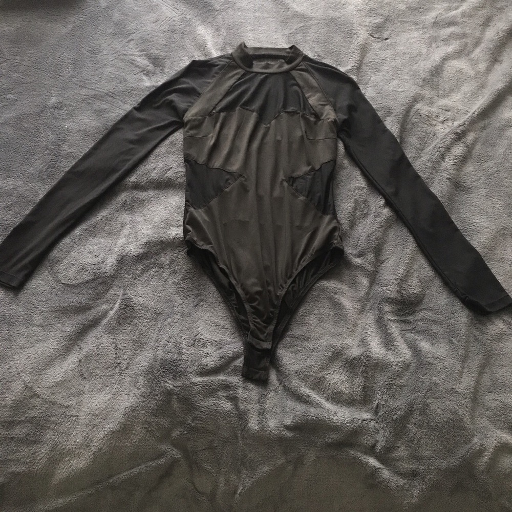 Spandex//sheer bodysuit